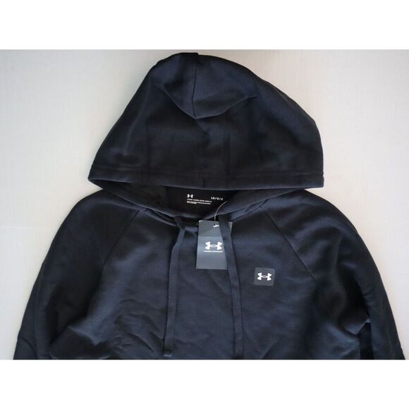 Under Armour 1357092-001 Men's Sz Large Black UA Rival Fleece LC Logo Hoodie - Picture 4 of 9